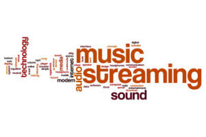 Music streaming word cloud